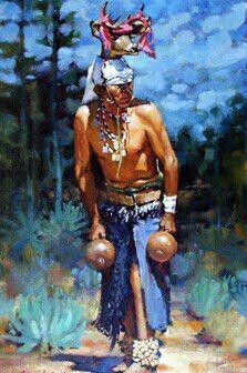 Native yaqui deer dancing painting american fine art dancer painting lowrider art