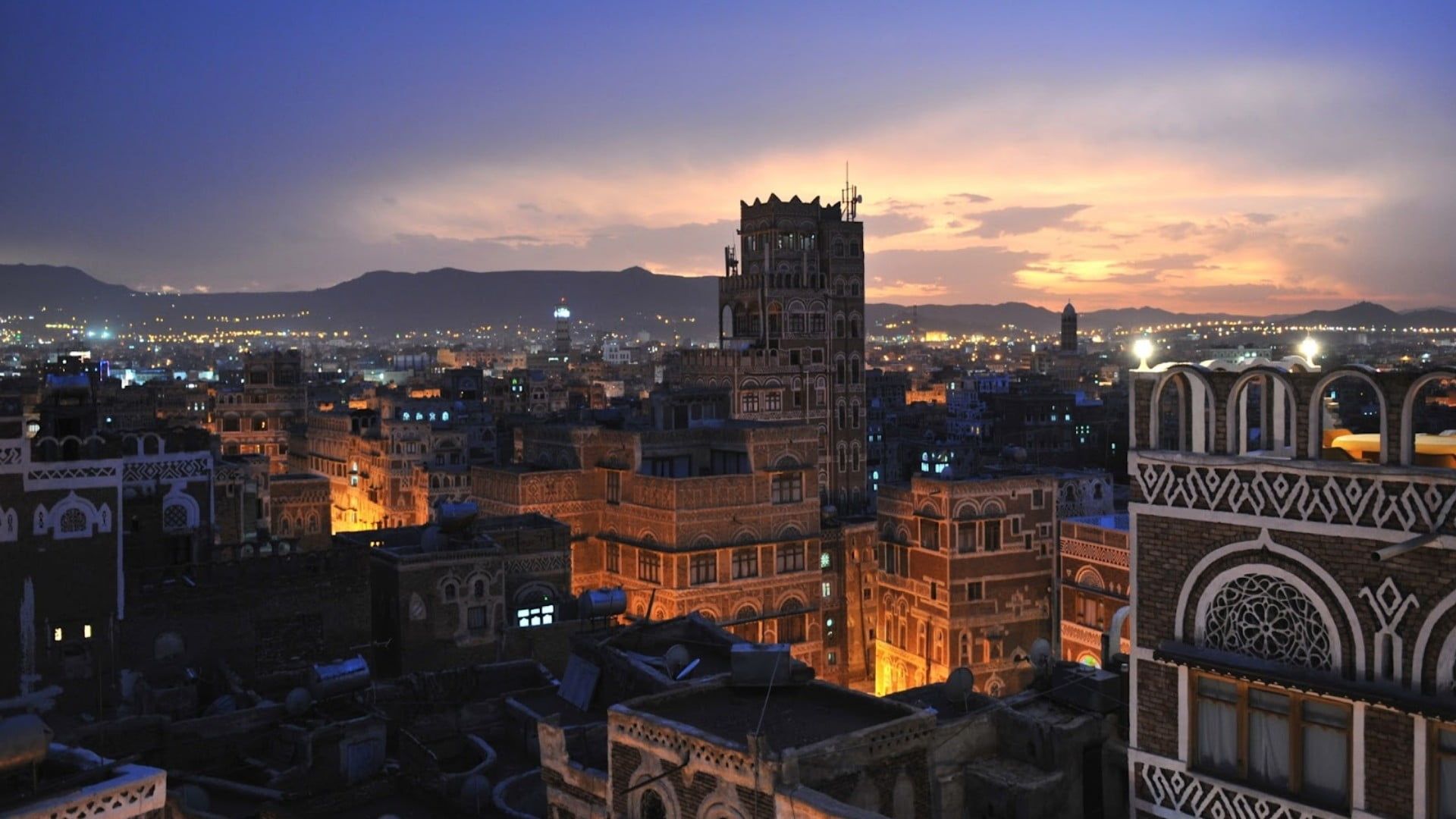 Yemen dusk city aden p wallpaper hdwallpaper desktop building exterior wallpaper space adventure travel