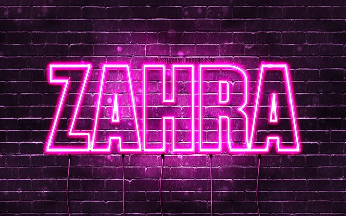 Download wallpapers zahra k wallpapers with names female names zahra name purple neon lights horizontal text picture with zahra name for desktop free pictures for desktop free