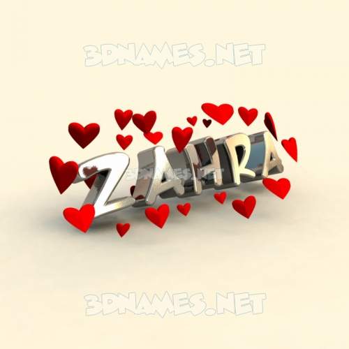 Preview of in love d name for zahra