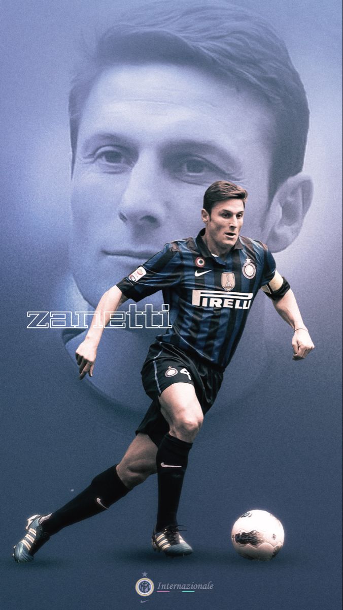 Javier zanetti football illustration inter milan football