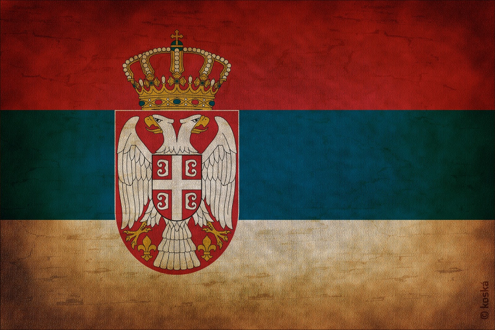 Serbian flag of serbia