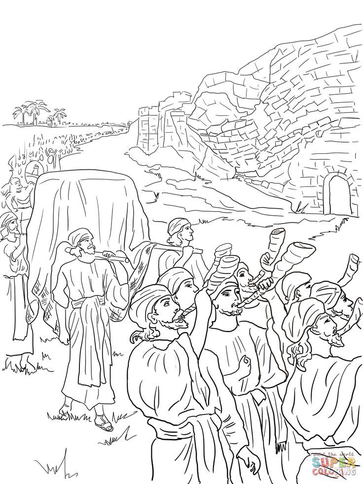 Free joshua and the wall of jericho coloring pages download free joshua and the wall of jericho coloring pages png images free cliparts on clipart library