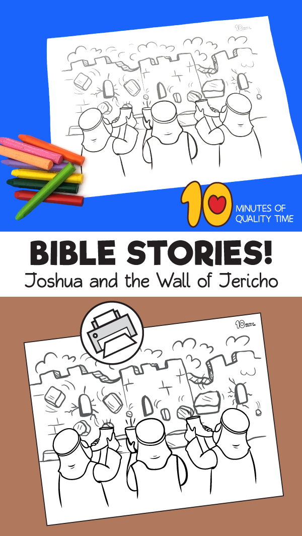 Joshua and the wall of jericho coloring page â minutes of quality time