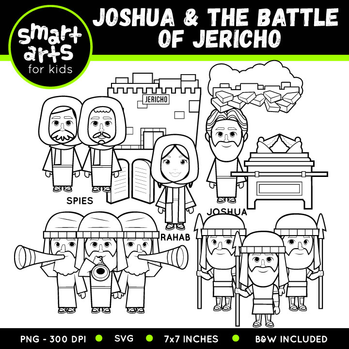 Joshua and the battle of jericho clip art