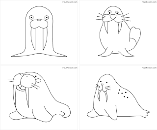 Free printable walrus coloring pages for kids â