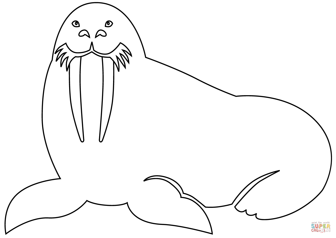 Walrus coloring page free printable coloring pages