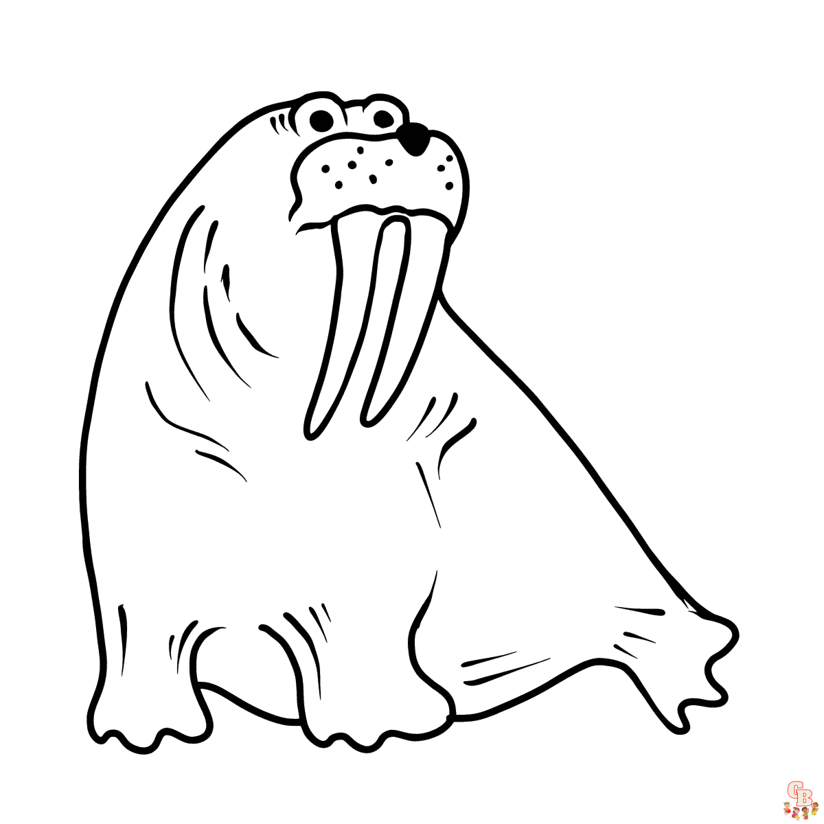 Printable walrus coloring pages free for kids and adults