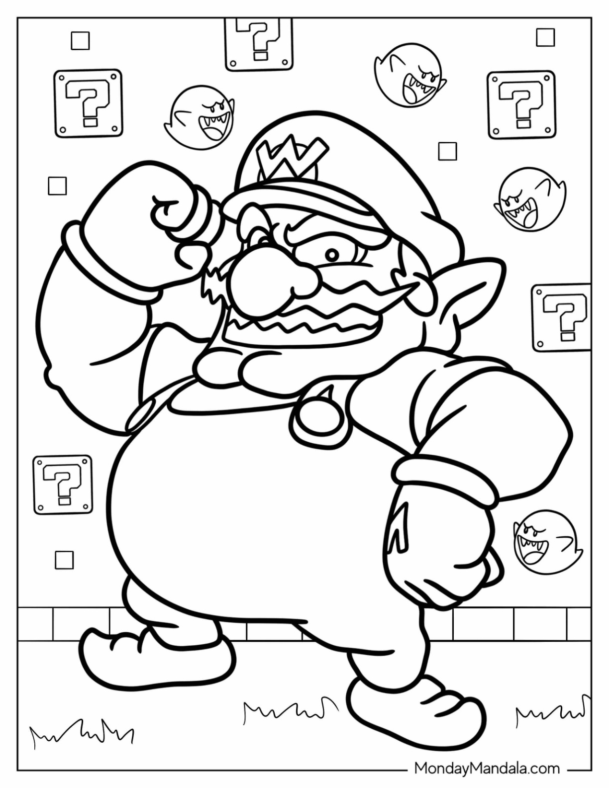 Nintendo coloring pages free pdf printables