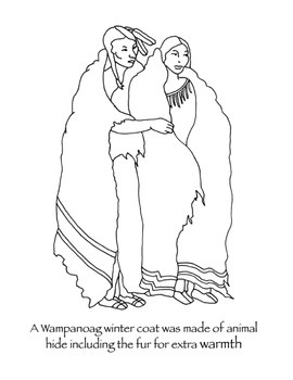 Wampanoag clothing thanksgiving coloring page by paula bidwell tpt