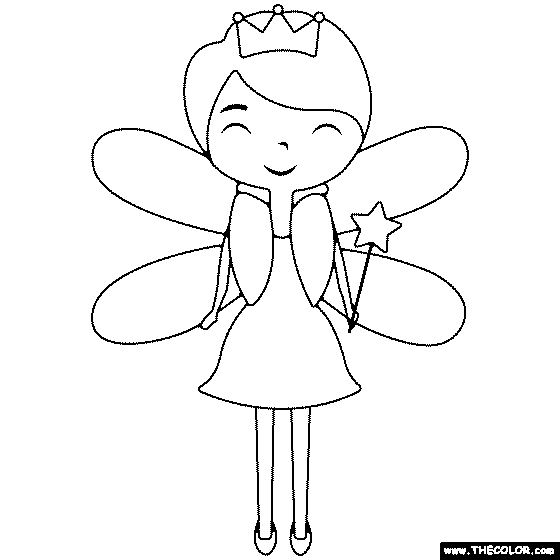 Fairy coloring page