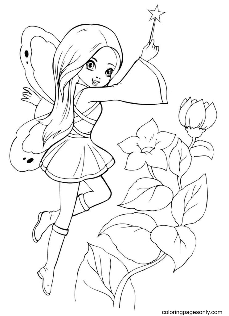 Fairy coloring pages printable for free download