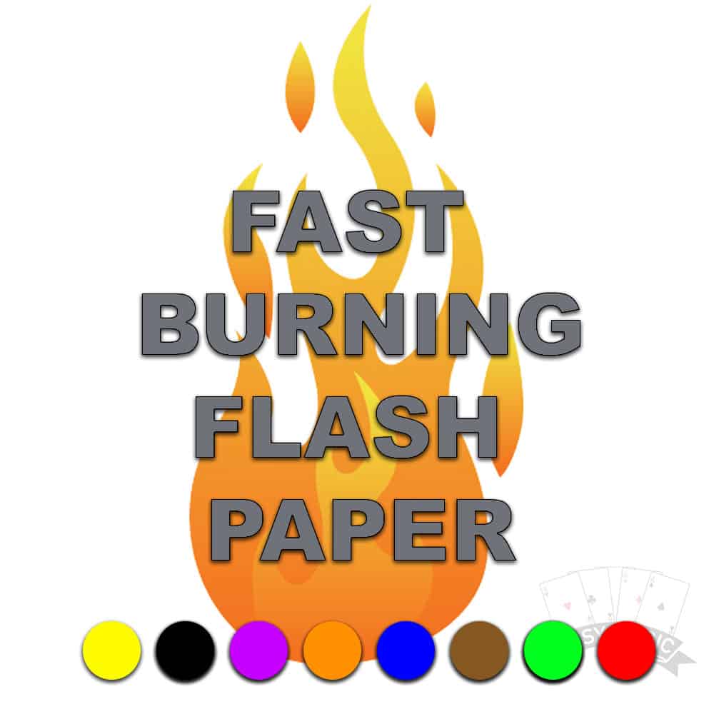 Thin flash paper cmxcm or cmxcm lots of lours fast burning