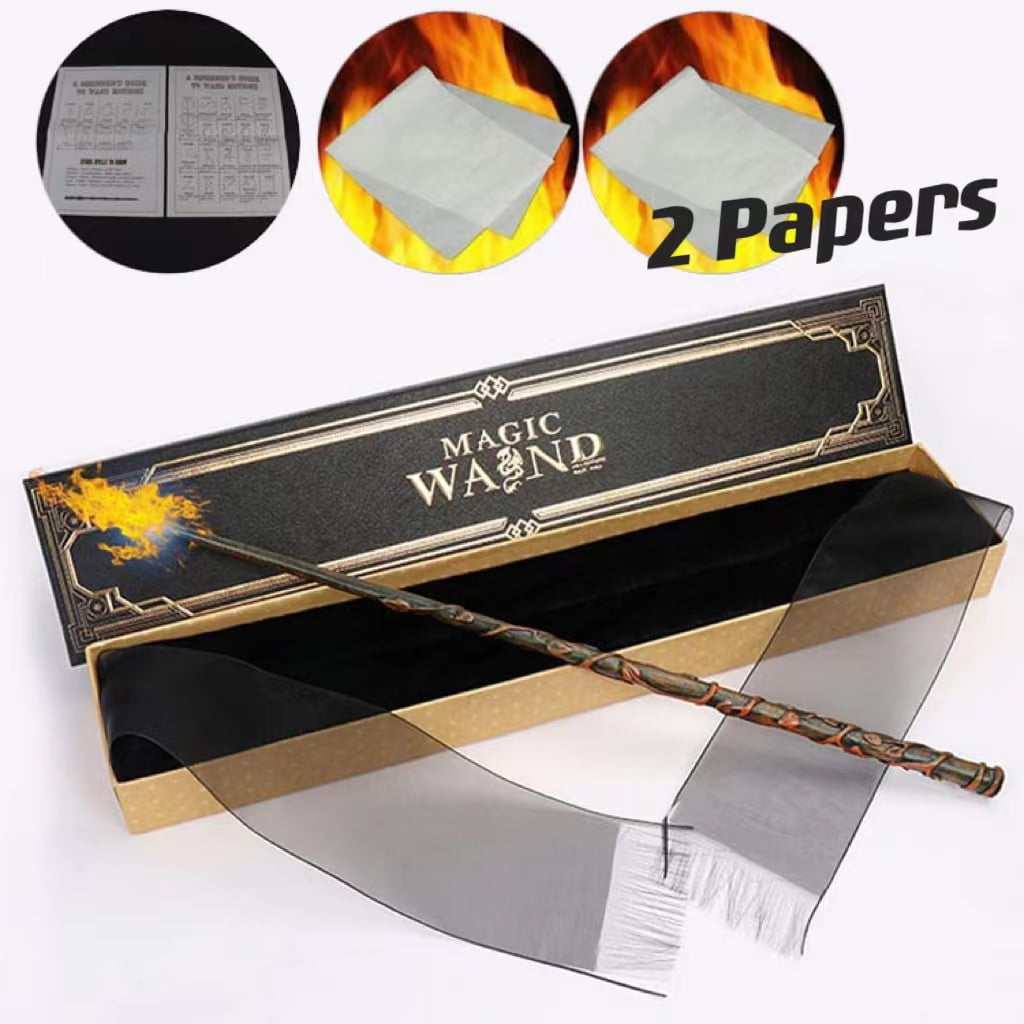 Fireball magic wand electronic fire flasher magic wands flame cosplay shooting flash staff wand with fireball spray effect papers