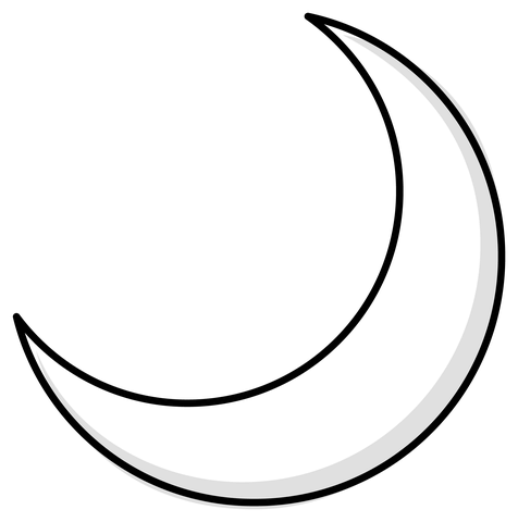 Crescent moon emoji coloring page free printable coloring pages