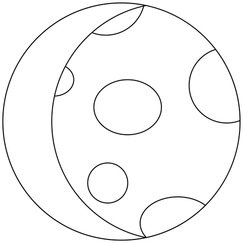 Waning crescent moon emoji coloring page free printable coloring pages