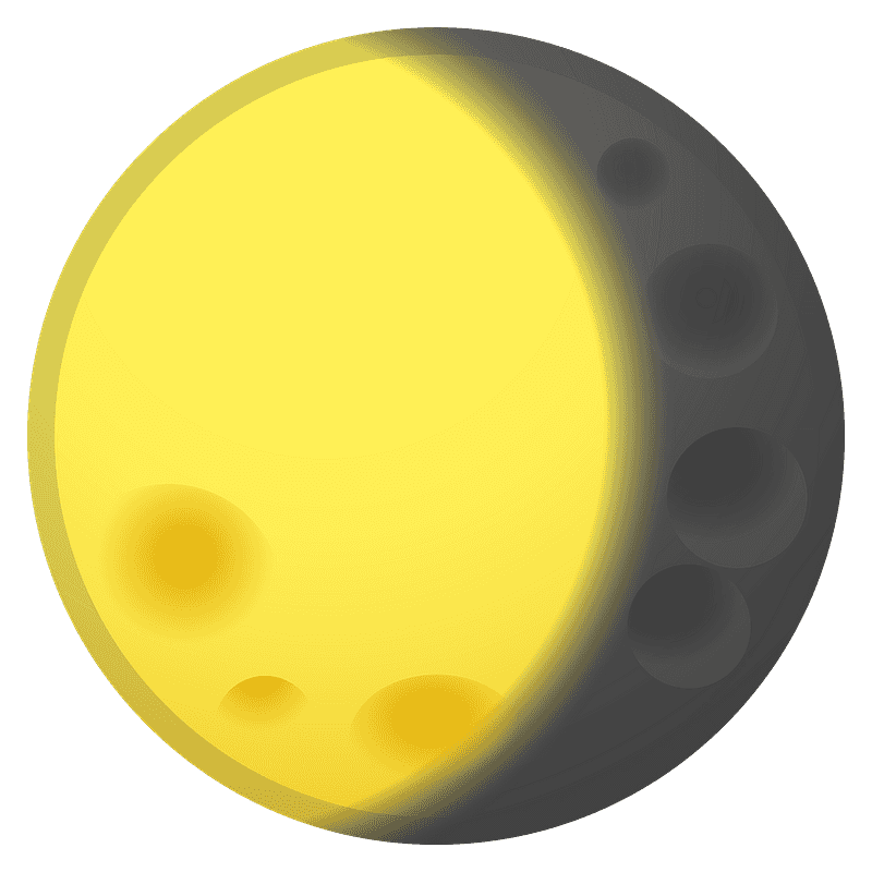 Waning gibbous moon emoji clipart free download transparent png