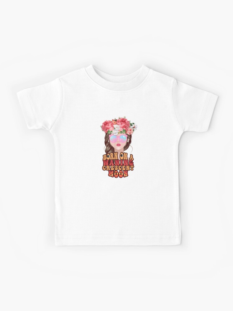 The moon on birthday girl born on a waning crescent moon kids t