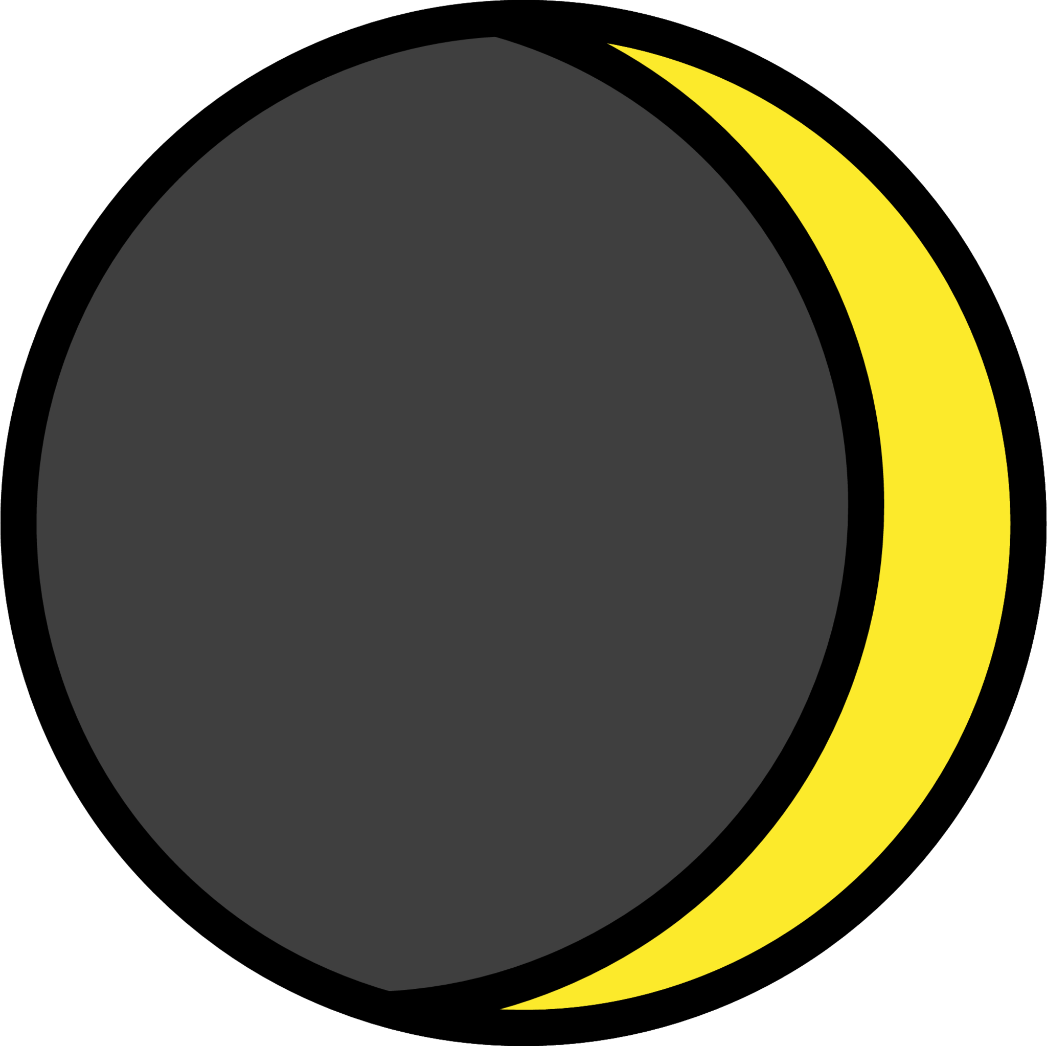 Waxing crescent moon emoji