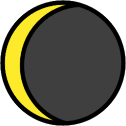 Waning crescent moon emoji