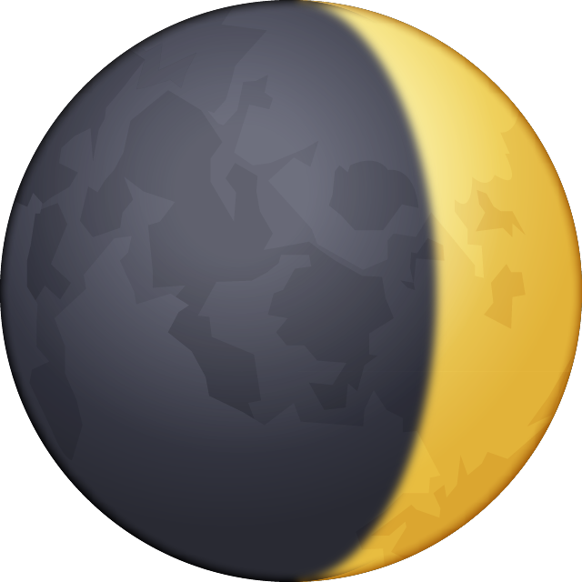 Moon waxingcrescentemoji