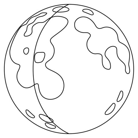 Waning crescent moon emoji coloring page free printable coloring pages