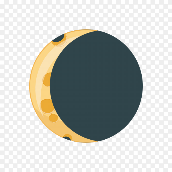 Moon phase infographic isolated on transparent background png