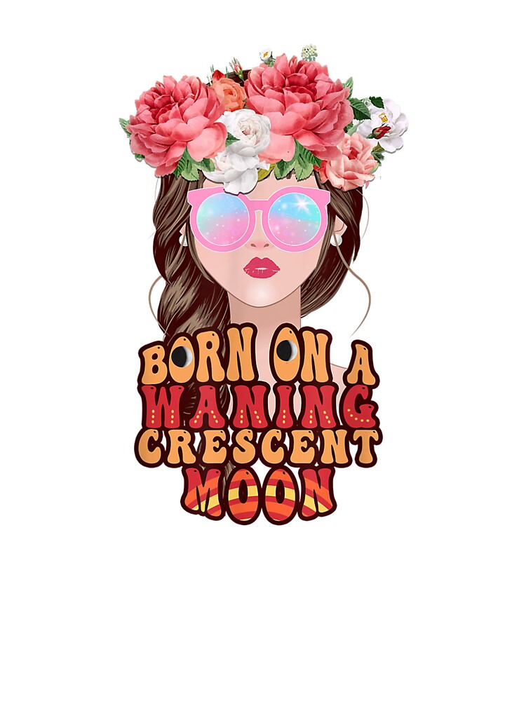 The moon on birthday girl born on a waning crescent moon kids t