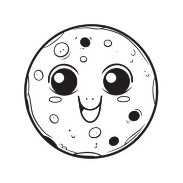 The face of the moon printable coloring page outline sketch drawing vector coin drawing coin outline coin sketch png and vector with transparent background for free download