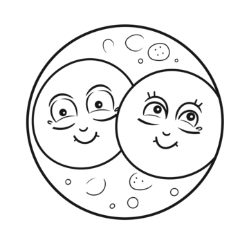 Face of moon free coloring sheets for children outline sketch drawing vector dots drawing dots outline dots sketch png and vector with transparent background for free download