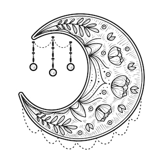 Crescent moon outline images