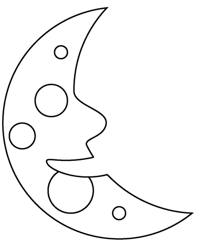 Last quarter moon face emoji coloring page free printable coloring pages