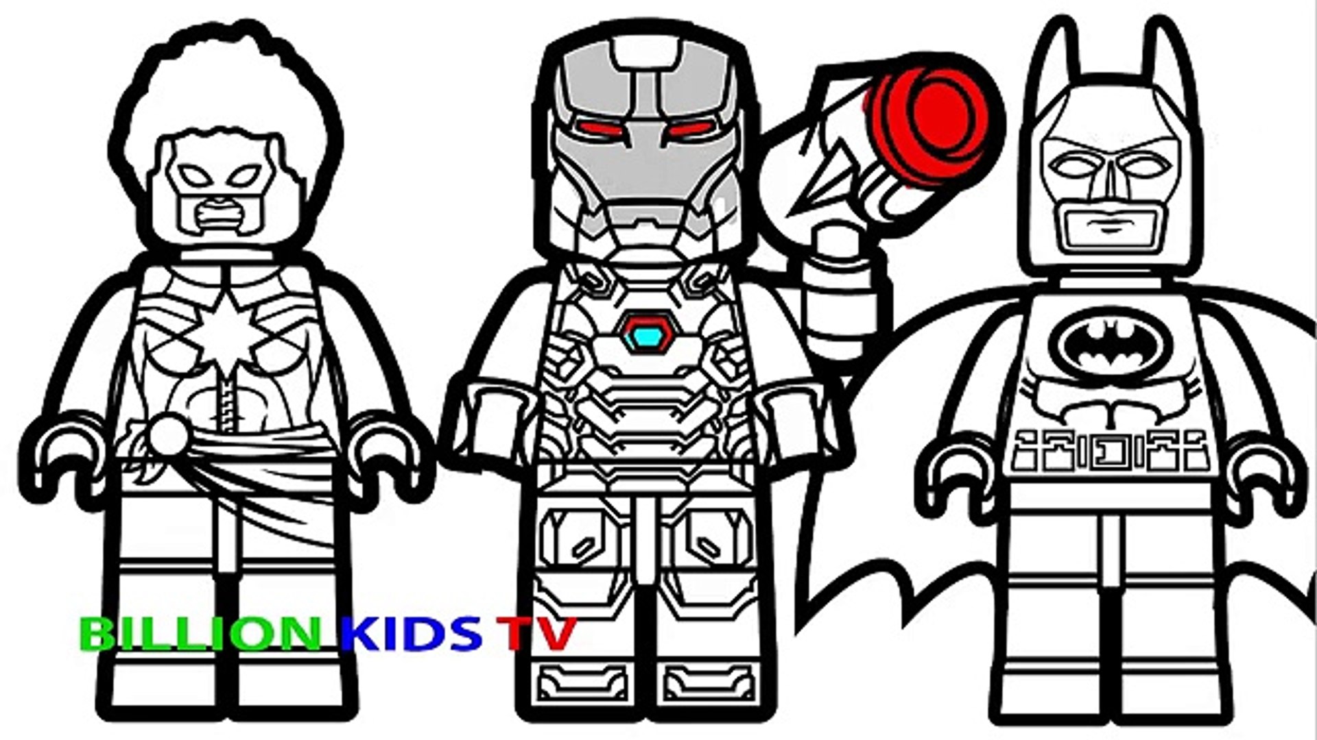 Lego batman vs lego captain marvel vs lego war machine coloring book coloring pages kids fun art â ððððµð