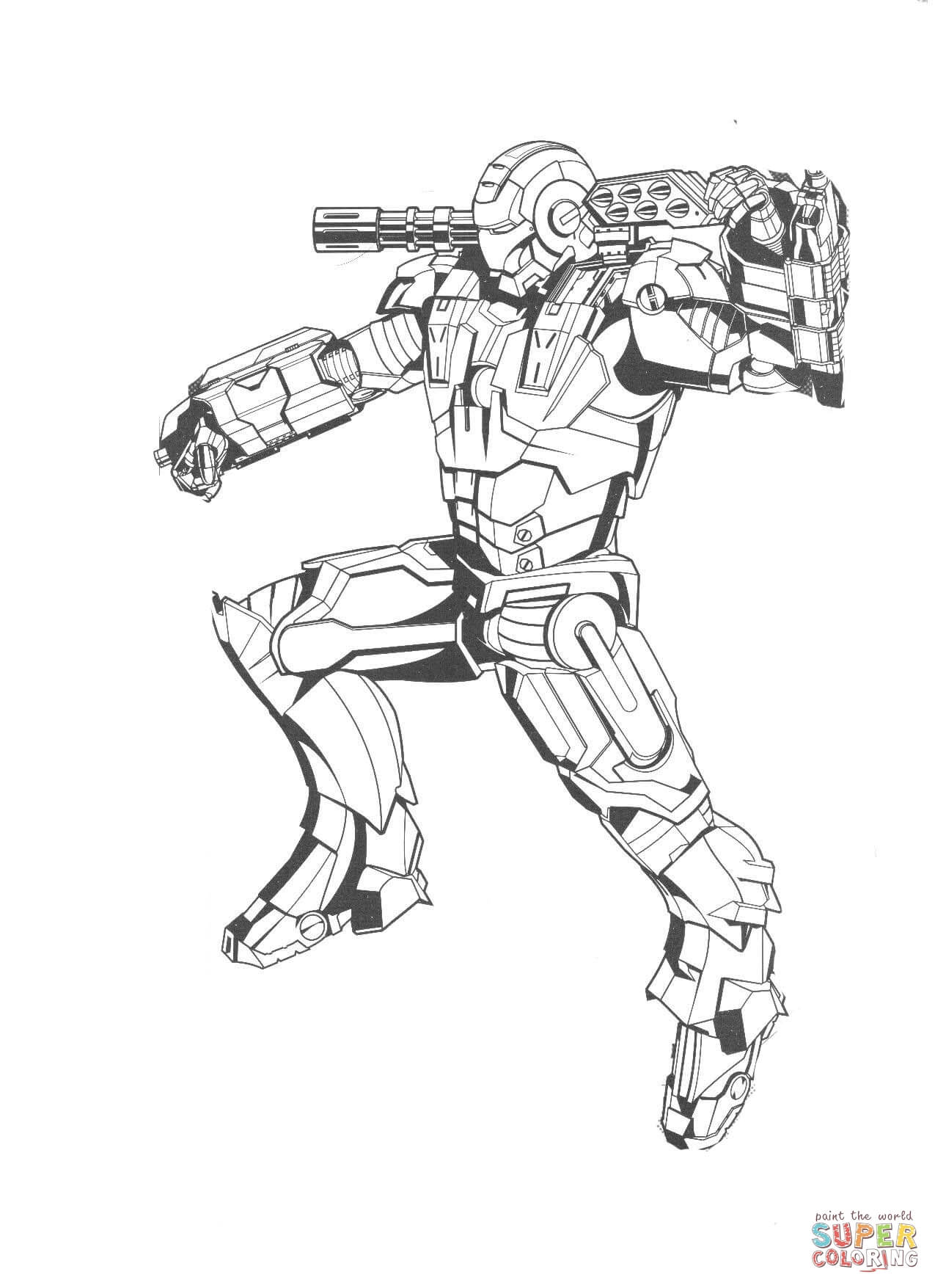 Iron man all packed up coloring page free printable coloring pages