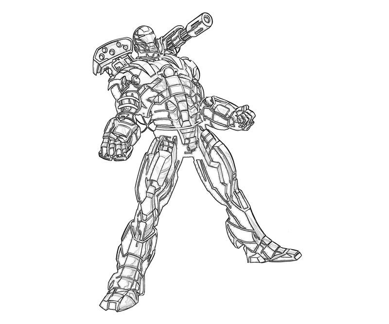 Marvel ultimate alliance war machine cartoon how coloring