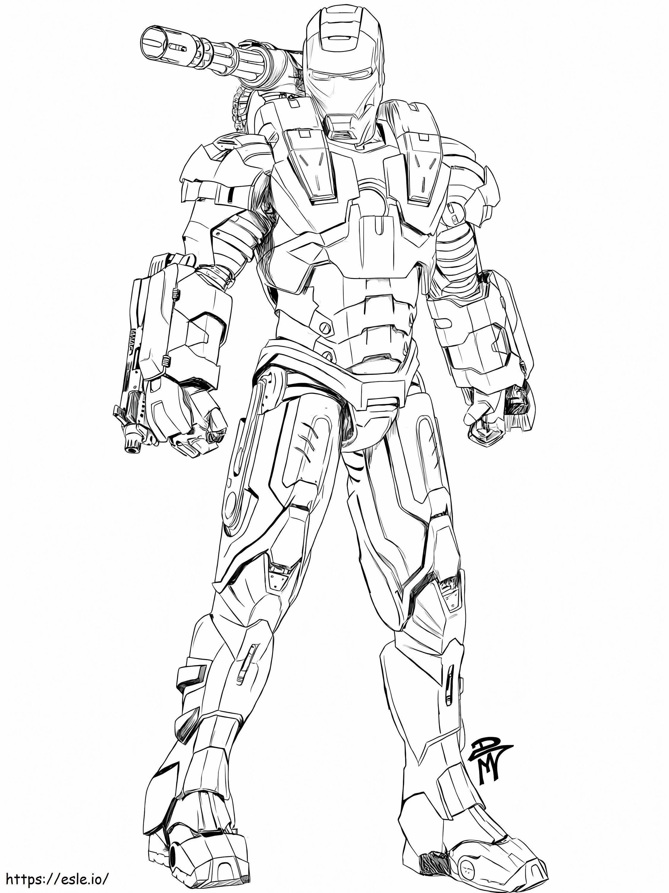 War machine sketch coloring page