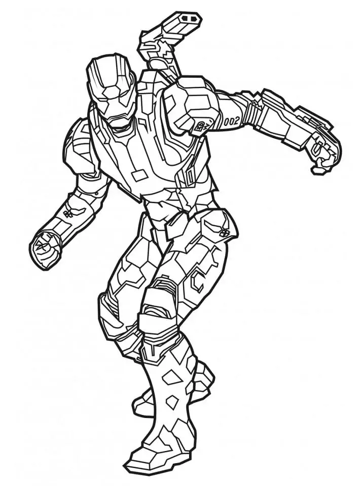 War machine printable coloring page