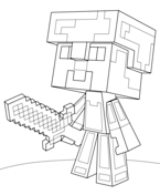 Minecraft coloring pages free coloring pages