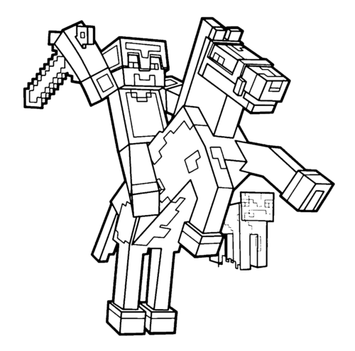 Warden minecraft coloring page