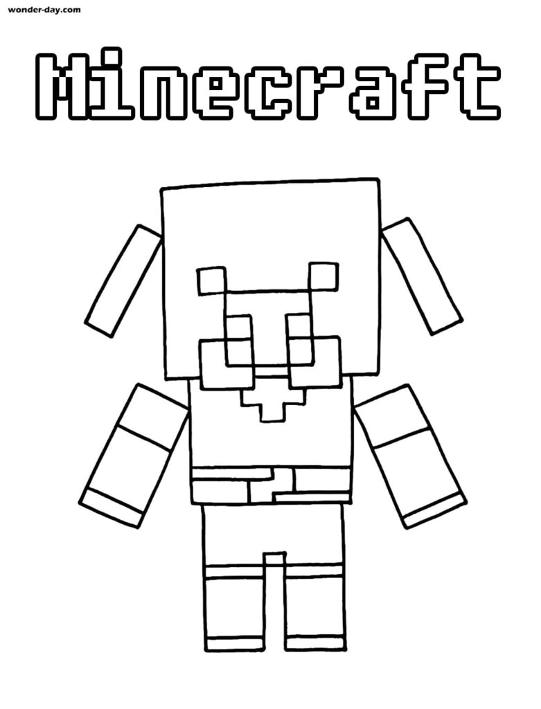 Minecraft coloring pages print or download wonder day â coloring pages for children and adults