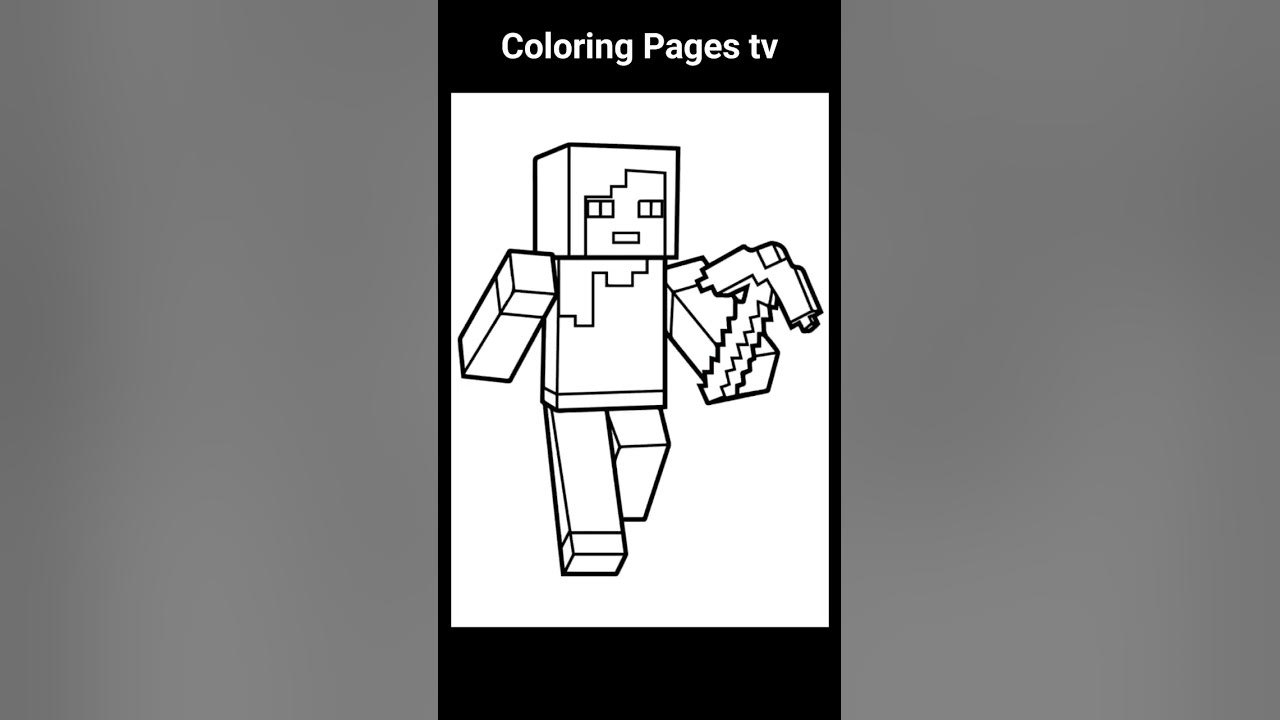 Minecraft coloring ytshorts shortsfeed drawing yt coloringpages