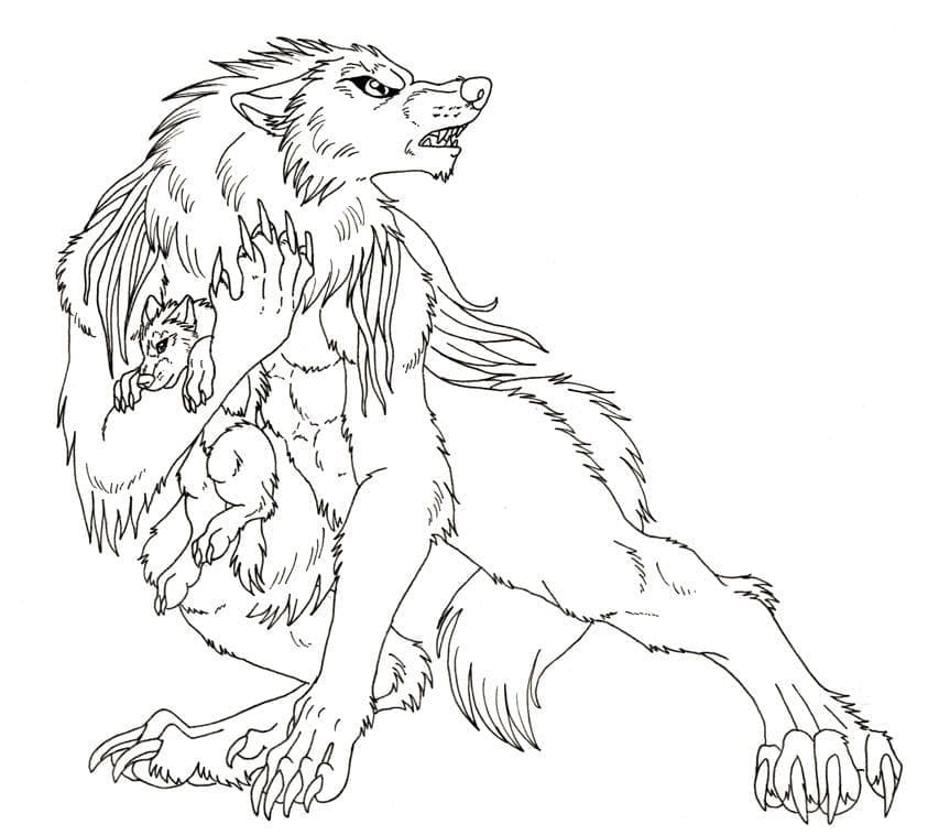 Werewolf coloring pages