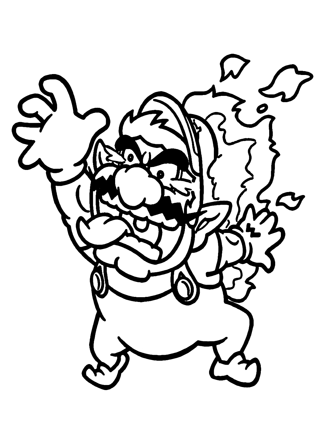 Wario coloring pages printable for free download