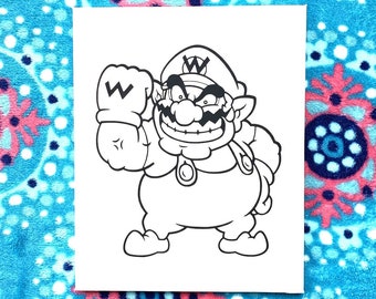 Wario mario bros canvas kit kids painting birthday wario goody bag super mario canvas gift party coloring funny present