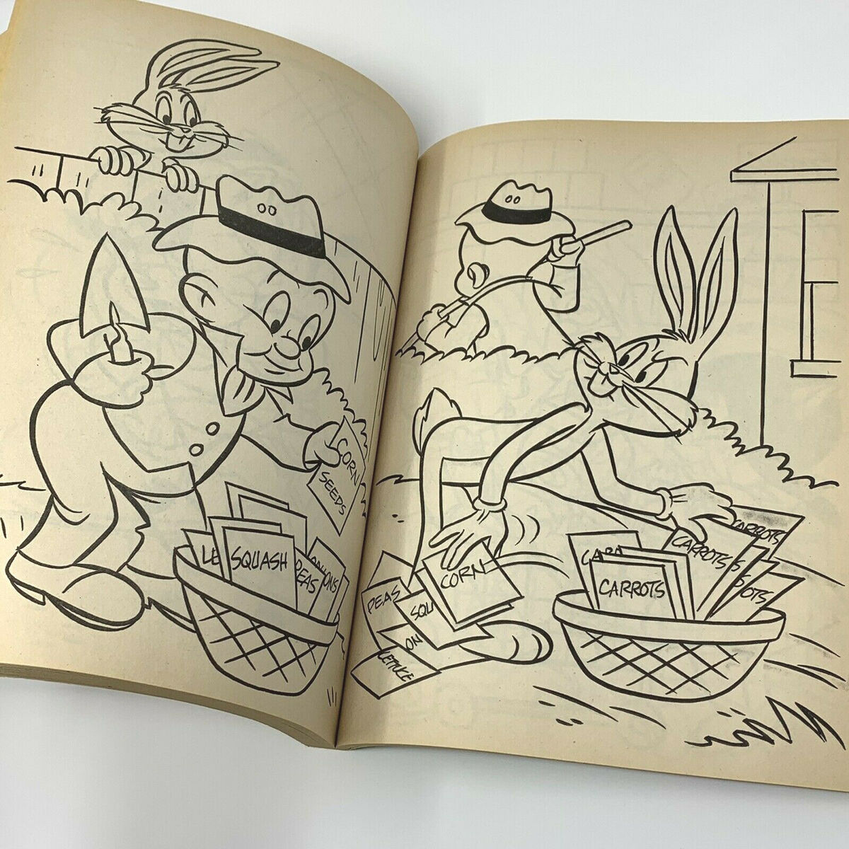 Vintage merrigold press porky pig coloring book warner bros pages