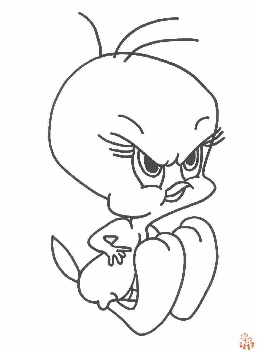 Tweety bird coloring pages free printable and easy coloring