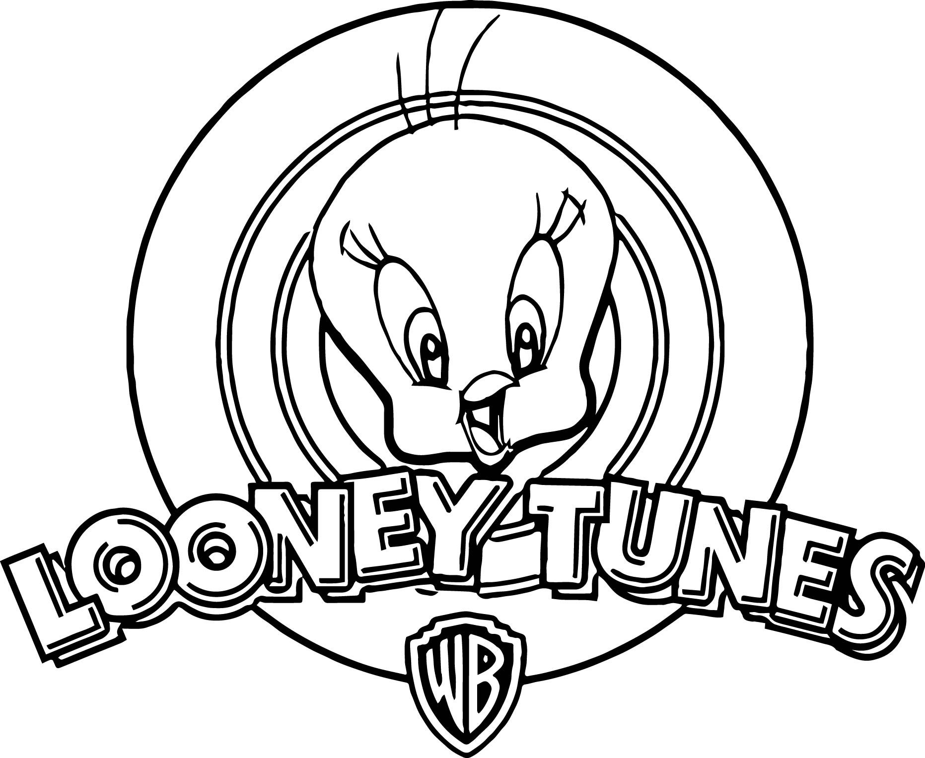 Looney tunes warner bros tweety coloring page