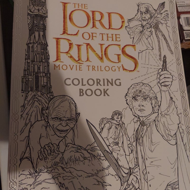 The lord of the rings movie trilogy coloring book by warner brothers warner brothers studio