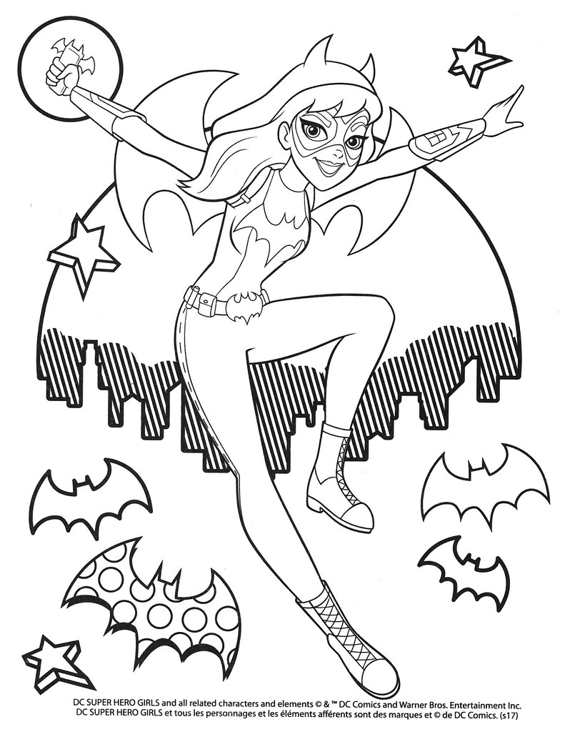 Dc superhero girls colouring pages selections from the dcsâ