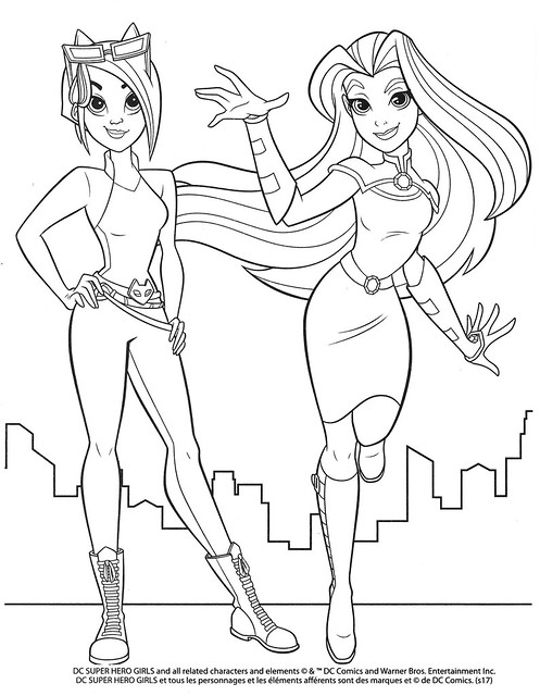 Dc superhero girls colouring pages selections from the dcsâ